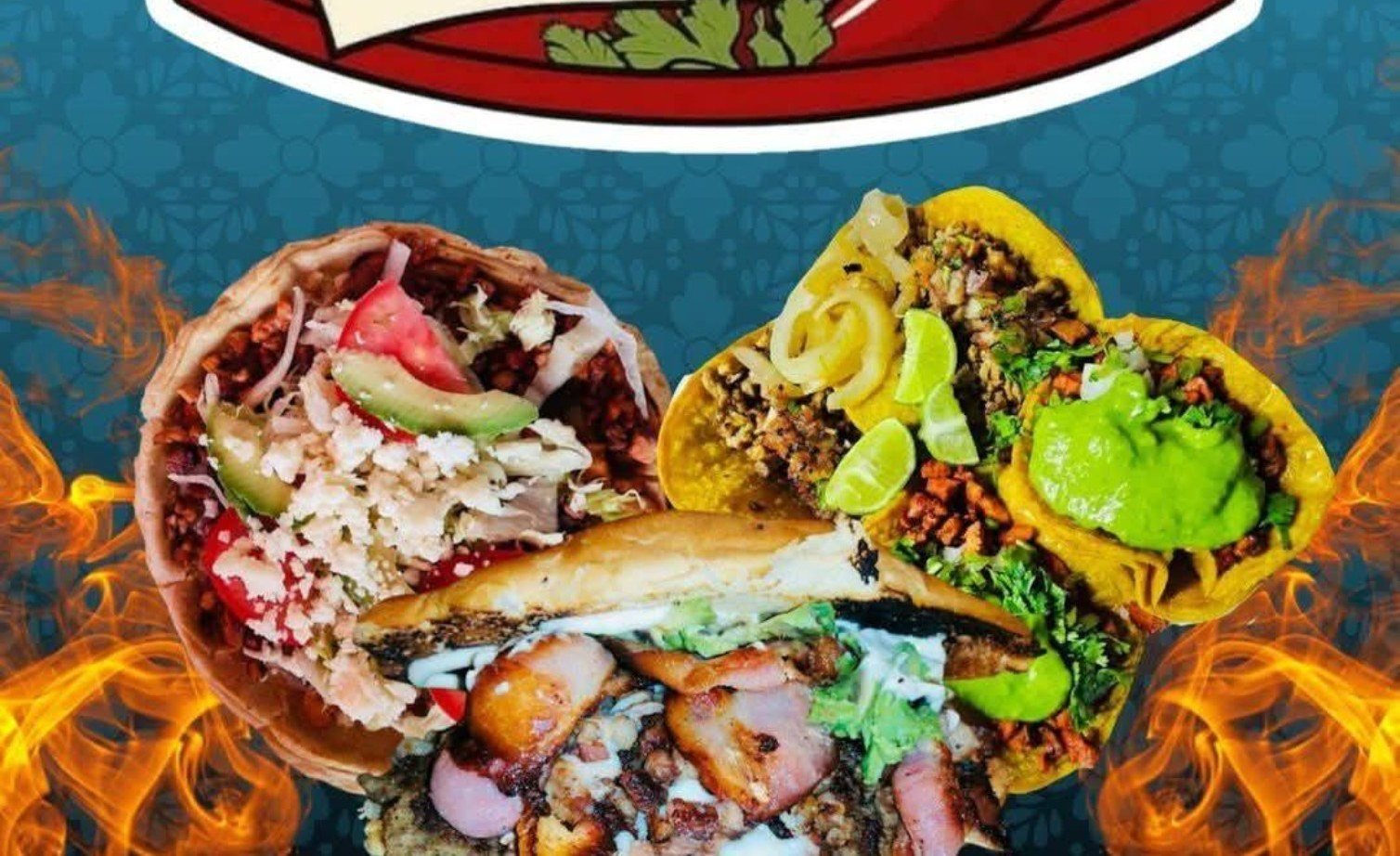 Variedad de tacos y comida